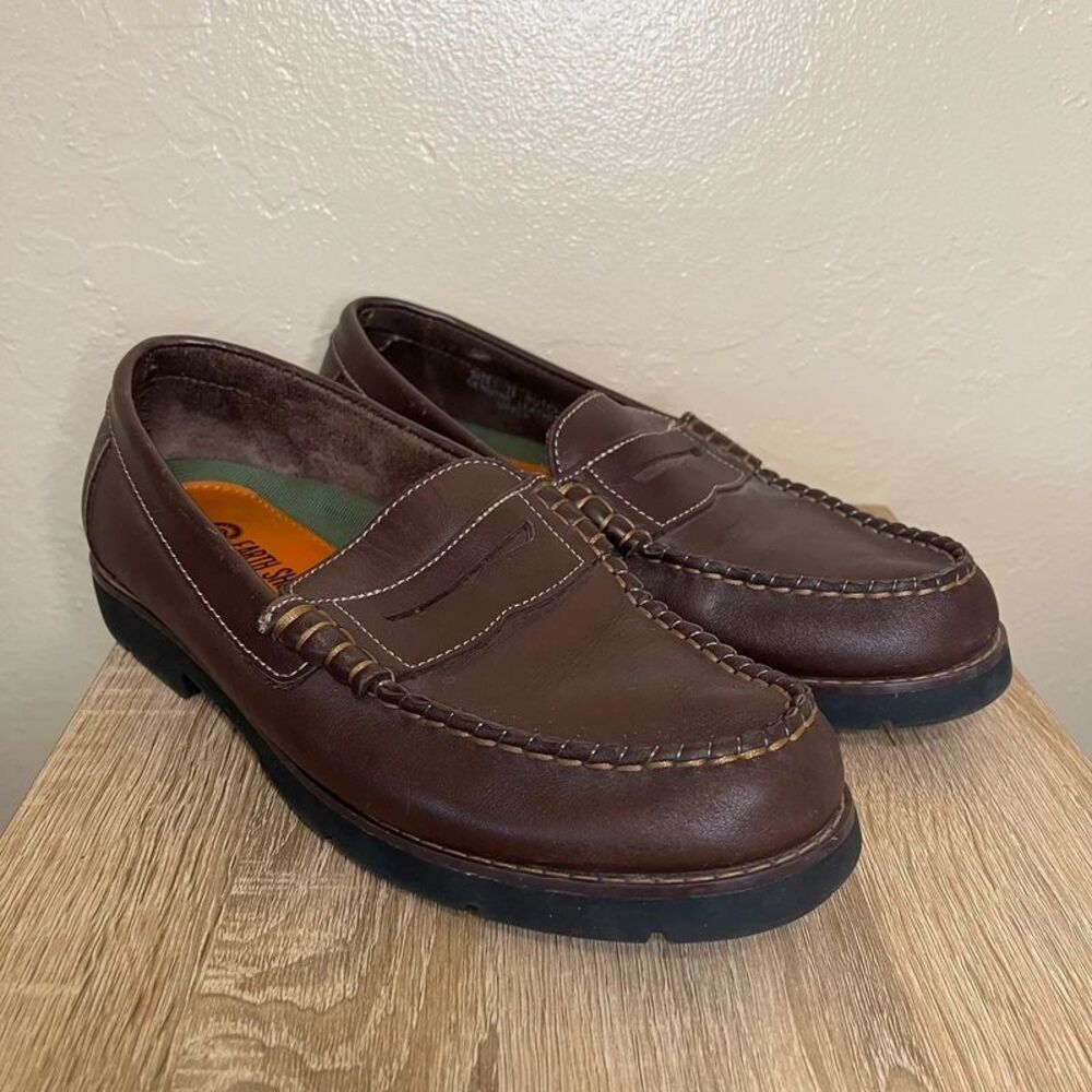 Men’s Earth Shoe-Butch Penny Loafer Size 7.5 Leather Durable Casual Preppy
